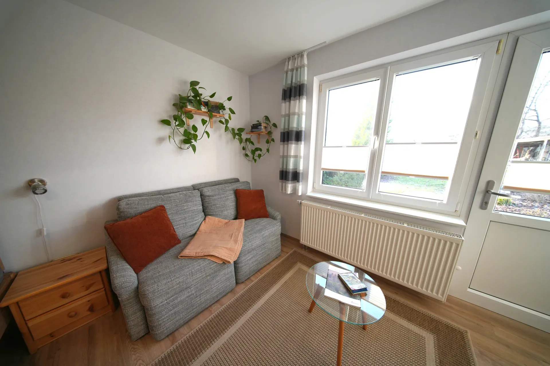 Living area with sofa and coffee table