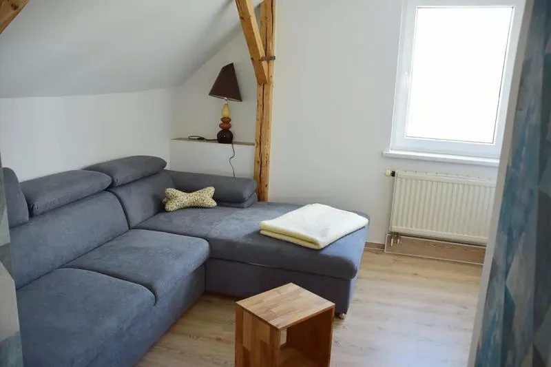 Living area with cosy furnishings